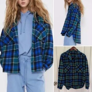Zara Oversized Plaid Shirt